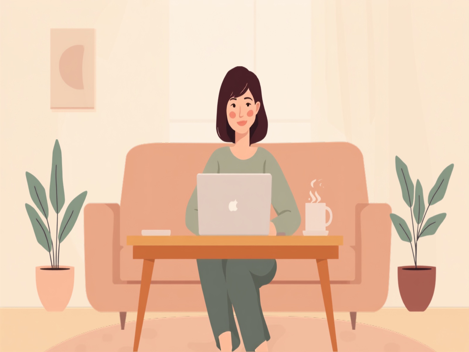 在宅でPC作業をする女性のイメージ